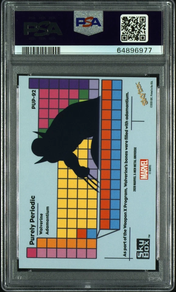 Wolverine 2021 UD Marvel X-Men Metal Universe Purely Periodic Metaloids/66 PSA 8 - Image 2 of 2