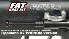 TechT Fat Hose Kit Clear For Tippmann Phenom Paintball Gun Marker NEW