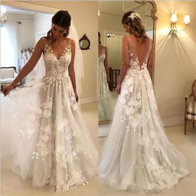 open back beach wedding dresses