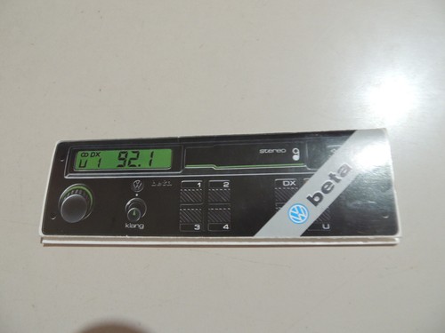 04.1988 VW Casette Radio Beta Bedienungs Betriebsanleitung Bordbuch