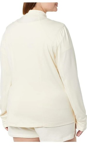 Women's Brushed Tech Stretch Full-Zip Jacket , Ivory SML - Picture 2 of 8