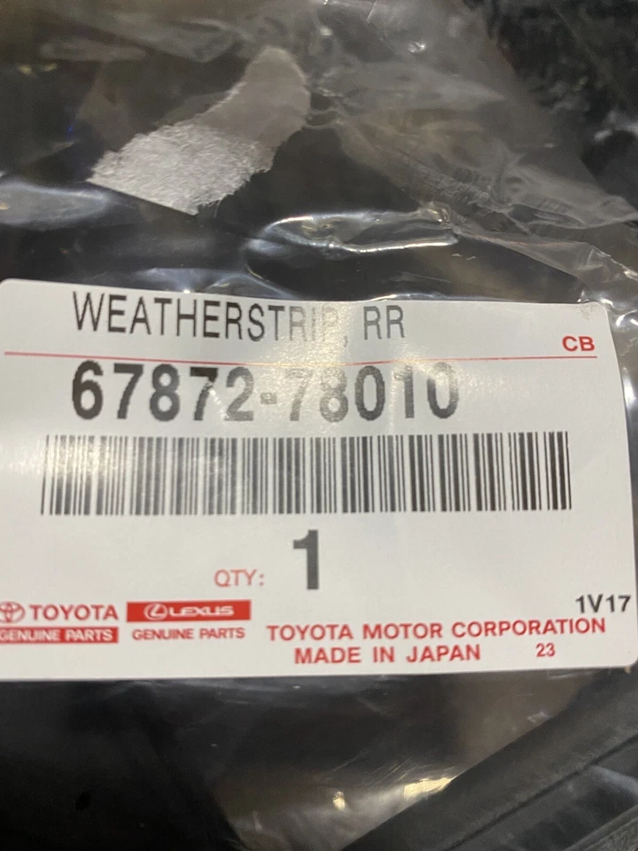 Lexus NX200t NX300 NX300h 2015-2021 puerta trasera izquierda resistente al clima 6787278010 Foto 2 de 3