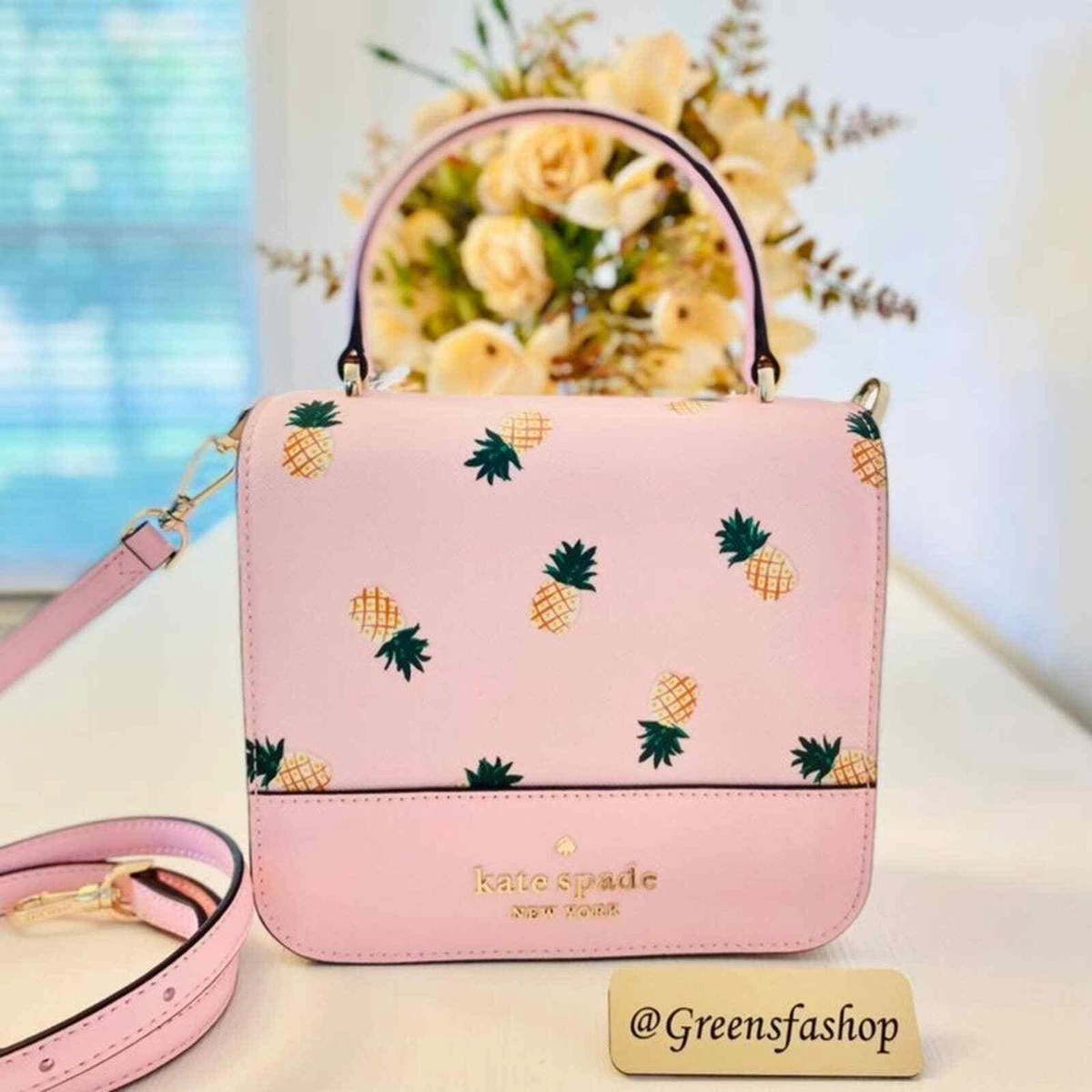 Kate Spade New York Staci Square Pineapple Crossbody: Handbags