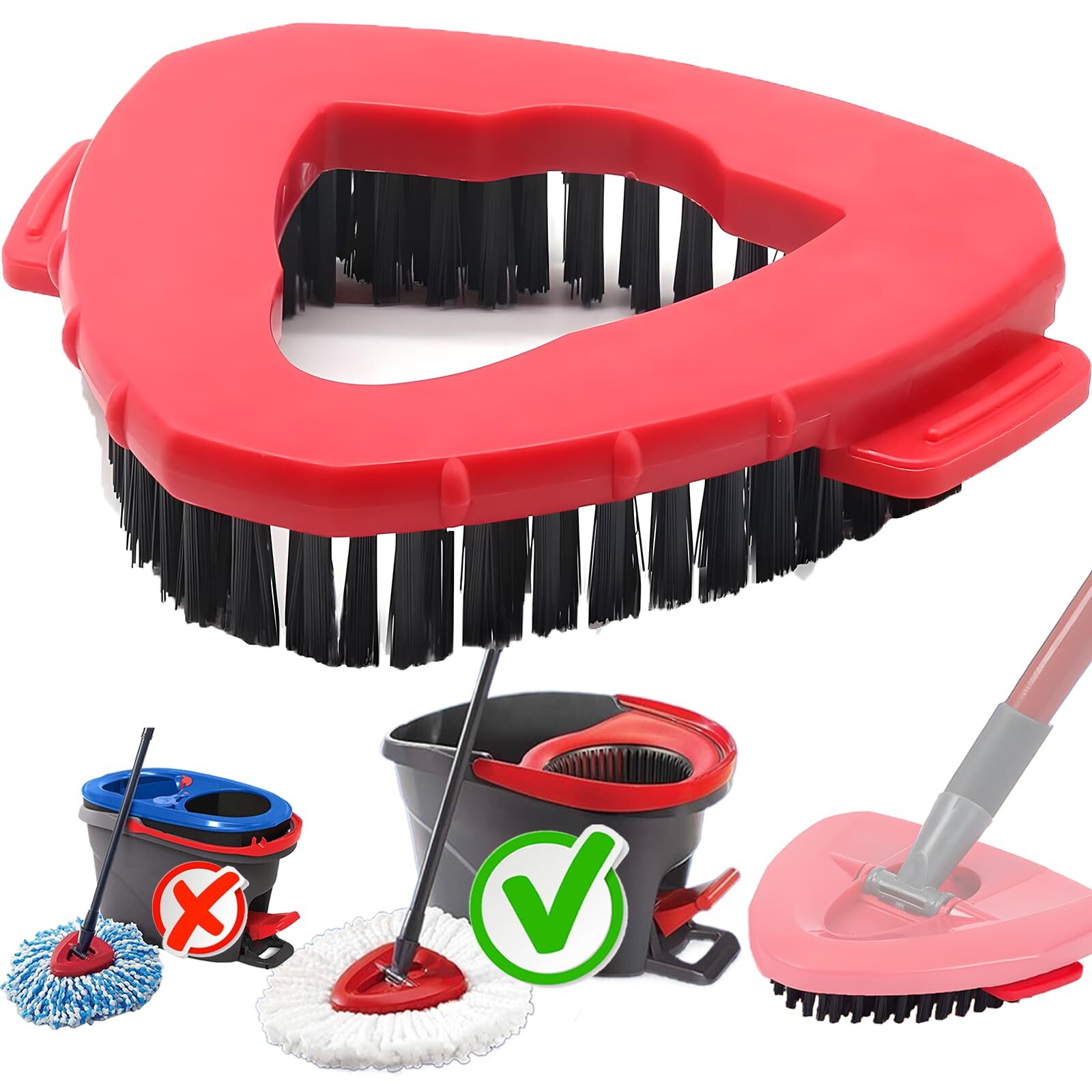 O Cedar Spin Mop Replacement Head with Scrub Brush Base