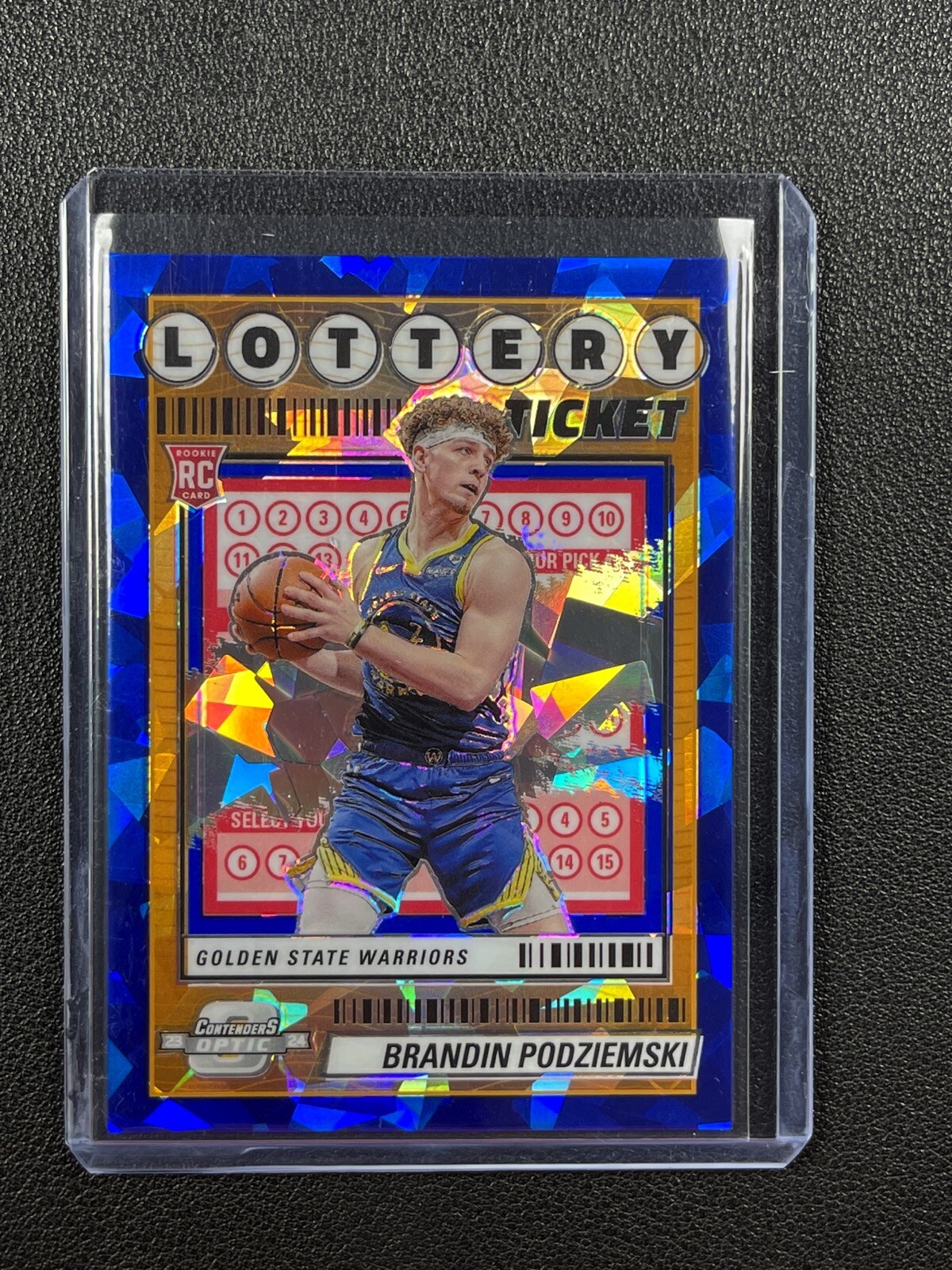 BRANDIN PODZIEMSKI 2023-24 CONTENDERS OPTIC 6 ROOKIE LOTTERY TICKET BLUE ICE /75