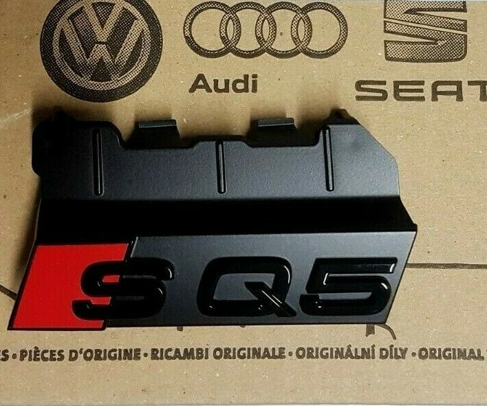 original Audi SQ5 Schriftzug schwarz Emblem Kühlergrill Logo Clip Emblem Q5  - Bild 1 von 1