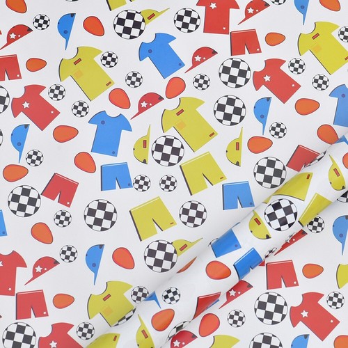 50X70cm Packaging Colored Paper Football Pattern Gift Packaging Boys Party - Picture 8 of 10