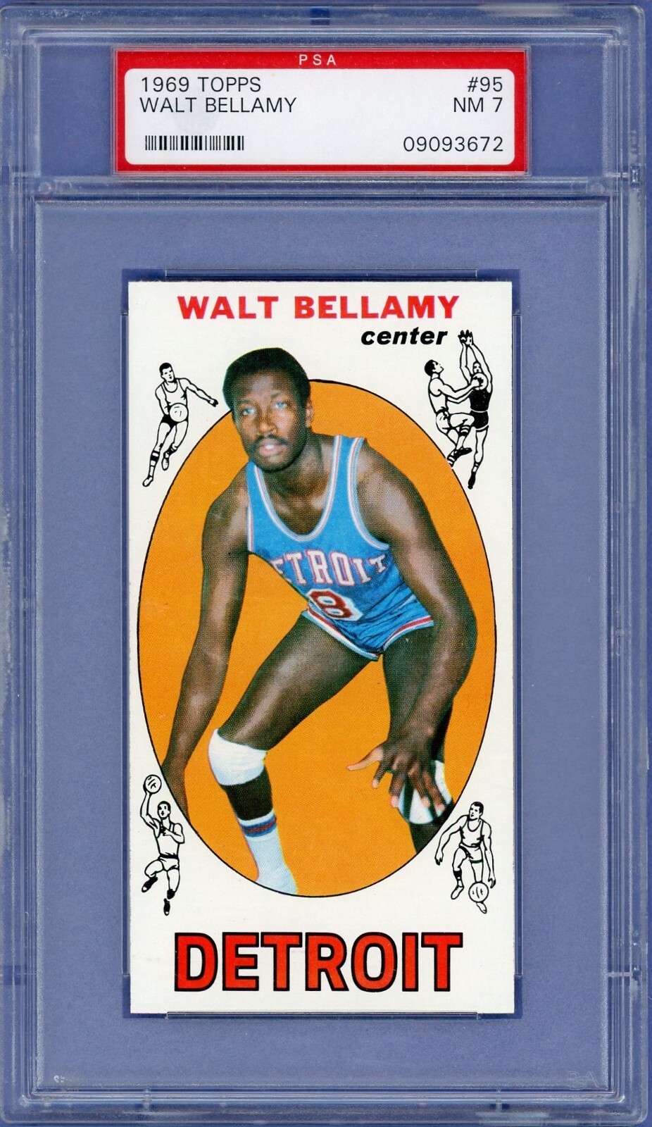 1969 Topps #95 Walt Bellamy Detroit Pistons PSA 7