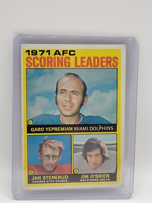 1972 Topps - #7 Jan Stenerud, Garo Yepremian, Jim O'Brien (RC)