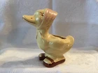 Vintage ~ USA NSC Yellow Girl Duck Planter Art Pottery ~ Cute!