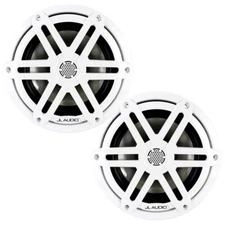 JL Audio M3-650X-S-Gw 6.5" 2-Way Marine Coaxial Speakers - White Sports Grilles