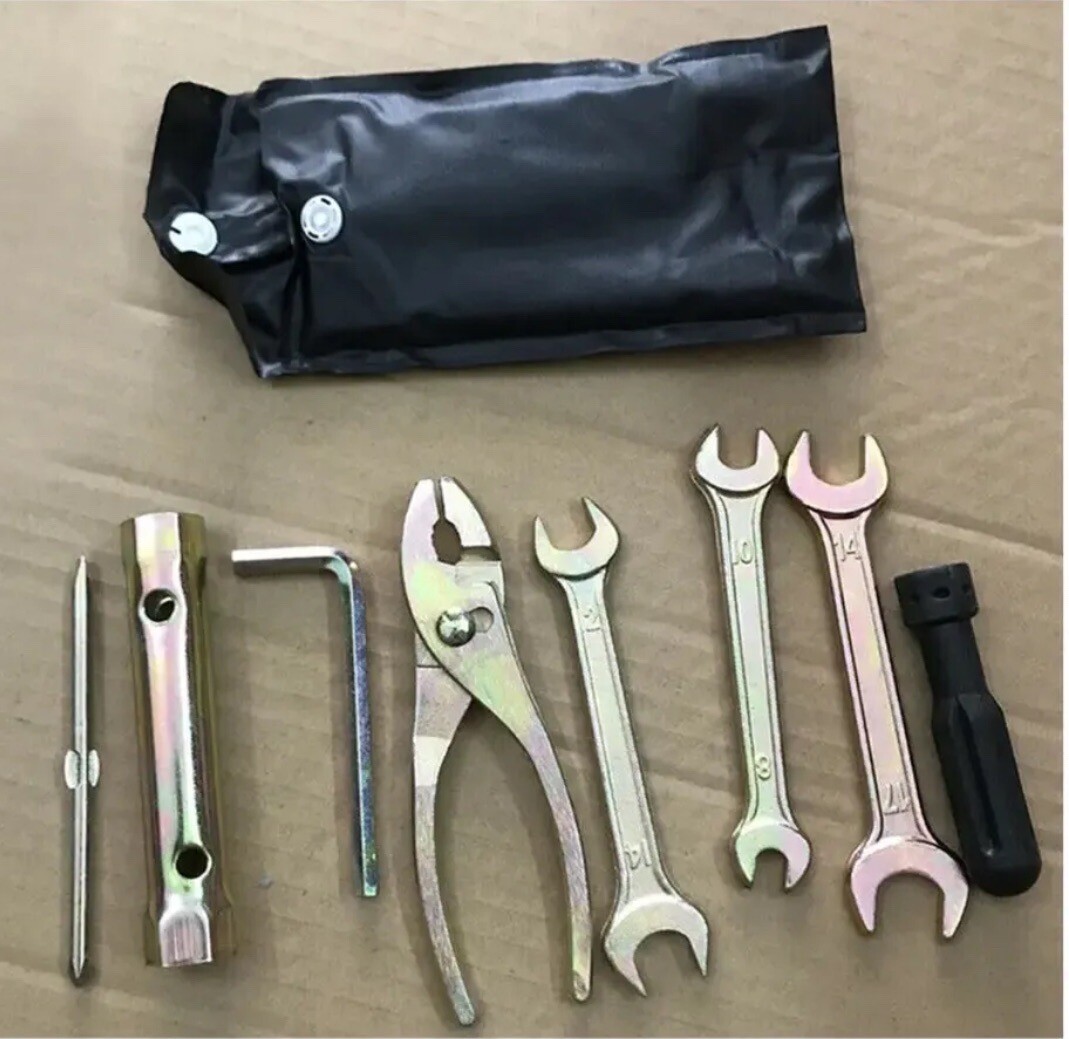 zwxqe Motorbike Tool Kit, Scooter Repair Tool Set, Spark Plug Wrench, Screwdriver Pliers, Maintenance Tools, Snowmobile Tool Kit, Engine Maintenance Set, Scooter Repair Kit, Spark Plug