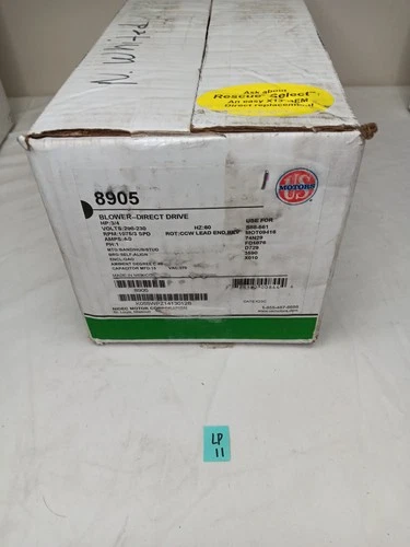 US Motors 8905 Direct Drive Blower Motor, 208-230V, 3/4 HP, 1075/3 SPD RPM