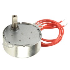 12V Synchronous Turntable Motor 5-6RPM CW/CCW Direction 4W Double Flat Shaft