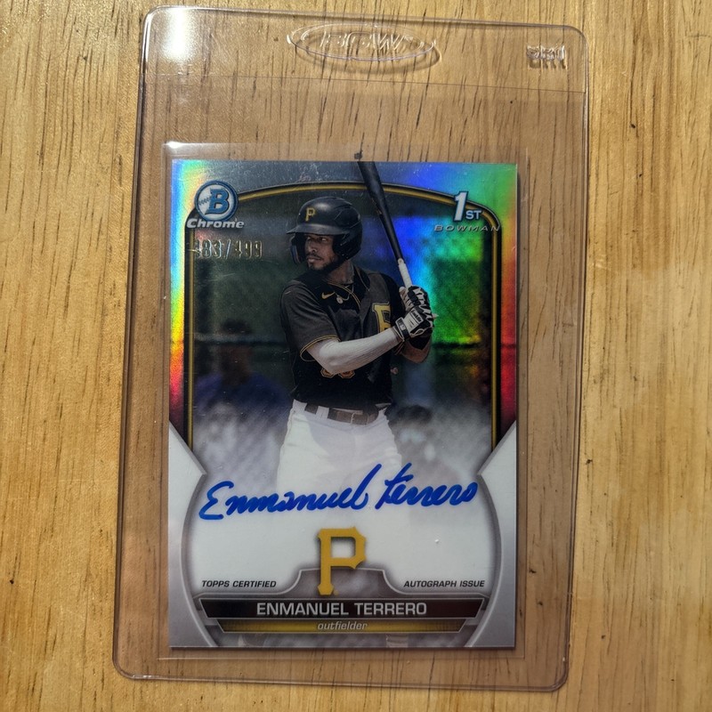 2023 Topps Bowman Chrome Baseball Enmanuel Terrero Silver Auto 483/499