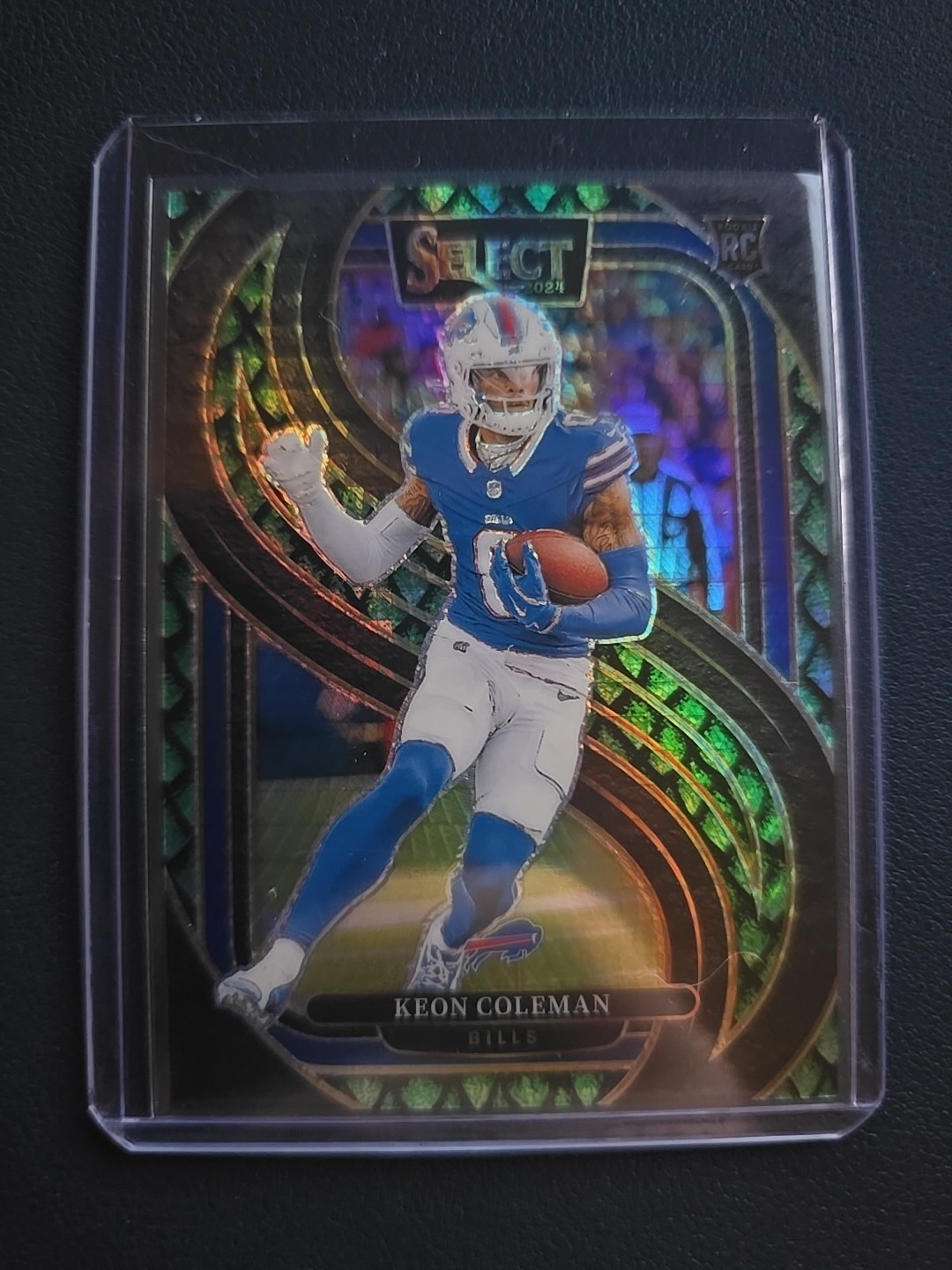 2024 Select Football Keon Coleman Premier Level Dragonscale Prizm 7/81 #153