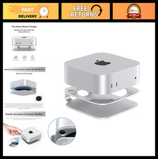 Aluminum Stand for 2024 Mac Mini M4/M4 Pro - Built-in Chill, Anti-Slip, Easy Acc