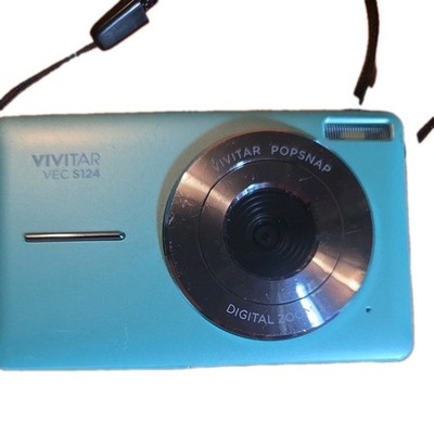 Vivitar VEC S124 PopSnap Digital Camera Mint Green Powers On No Charger
