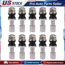 10x Stainless Steel Wheel Tire Valve Stems Hight Pressure Bolt In With 10x Stainless Steel Wheel Tire Valve Stems Hight Pressure Bolt In With