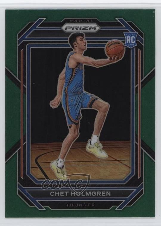 2022-23 Panini Prizm Green Prizm Chet Holmgren #266 4f5