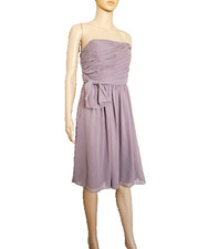 Calvin Klein Vintage Women’s Polyester  Strapless Dress Bow Flare Petite