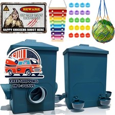 Accesorios para gallineros, comedero para aves sin desperdicios, 16 libras NUEVO