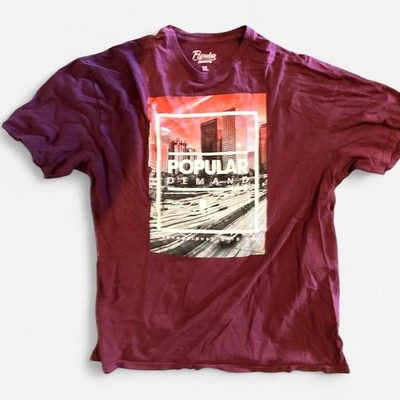 Popular Demand Men's Burgundy and Red T-shirt