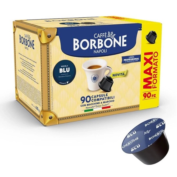 180 Kapseln Kaffee Bourbon Blaue Mischung Kompatibel Dolce Gusto Nescafe Neuheit-image