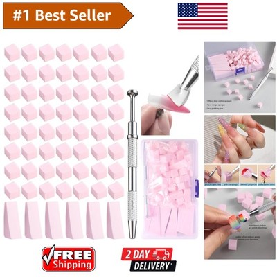 High-Density Wedge & Mini Sponges Set for Flawless Ombre Nail Designs - 107 pcs