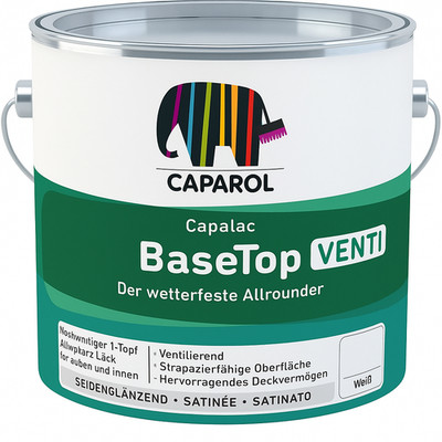 Caparol Capalac BaseTop Venti weiß SG 750ml Der wetterfeste Allrounder Alkydharz