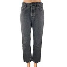 Everlane 90's Cheeky Black Wash Straight Leg High Waist Denim Jeans Pants Sz 27