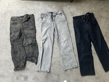 Abercrombie Baggy Jeans Men 3 pack (Camo, Grey, Dark Rinse)