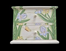 Painted Box. Two Drawers. Jewelry. Misc. Hand Painted