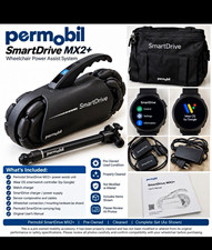 Permobil SmartDrive MX2+ Wheelchair Power Assist w/ Wear OS Watch Charger & Bag