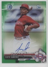 2017 Bowman Chrome Prospect Green Refractor 16/99 Sixto Sanchez #CPA-SS Auto 9ad