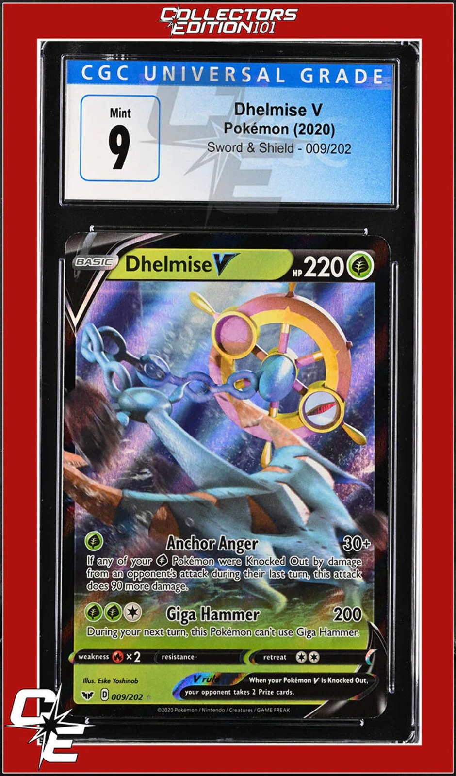 Sword & Shield Dhelmise V 009/202 CGC 9