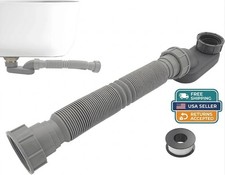 1 1/2 Inch Tub Drain Kit with Low Profile P Trap,Flexible Drain Pipe for Free...