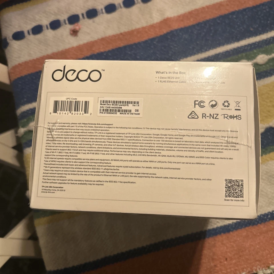 TP Link Deco BE25 Dual Band BE5000 WiFi 7 Mesh Wi Fi Router 4 Stream 240 MHz NEW - Image 3 of 3