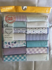 NWT Wonder Nation Girls Briefs Panties Underwear 14pairs/pack Butterfly Plaid