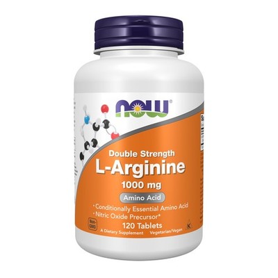 NOW Foods Supplements, L-Arginine 1,000 mg, 120 Count (Pack of 1), Off White