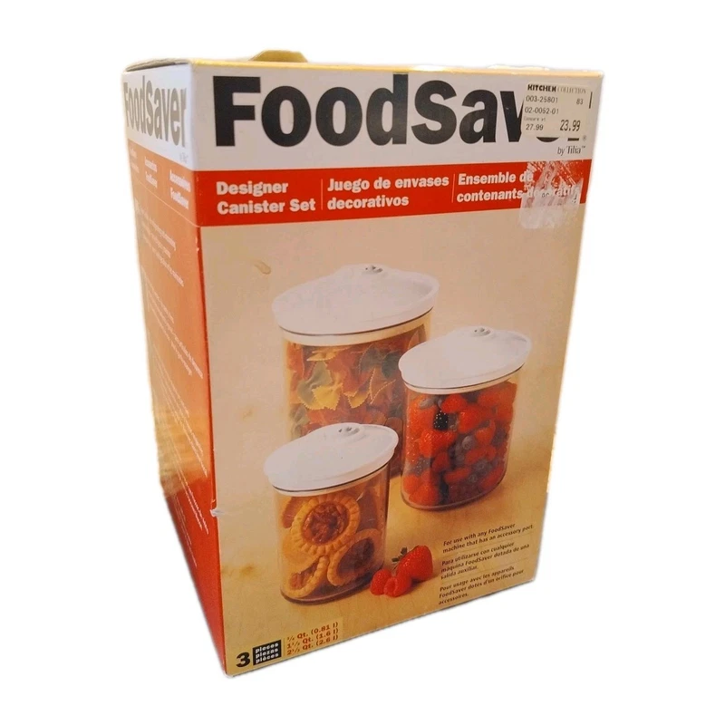 FoodSaver 3-3 Piece Vacuum Storage Canister Set