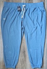 Under Armour women's joggers in blue polyester/elastane blend.