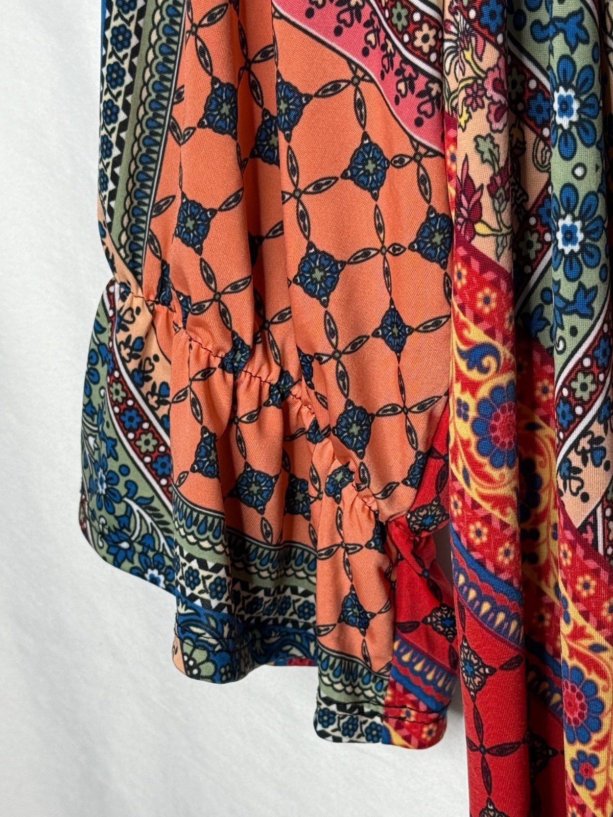 Olivia Matthews Boho Patchwork Dress Multicolor E… - image 8