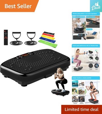 450 lbs Capacity Vibration Plate Machine for Full-Body Workout & Lymphatic Dr...