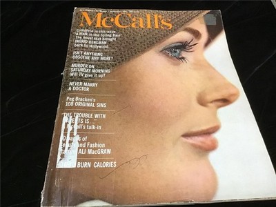 McCall's Magazine September 1969 Ali McGraw Fashion Photo Shoot 11x14 Oversize