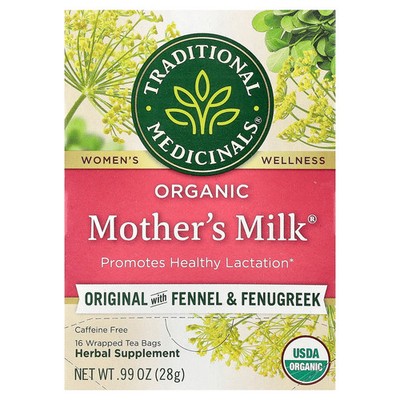 Organic Mother's Milk , Original with Fennel & Fenugreek, Caffeine Free, 16