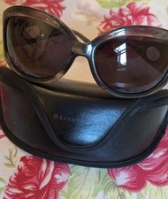 Azzaro stylish oversized grey tone sunglasses with diamante detail on arms