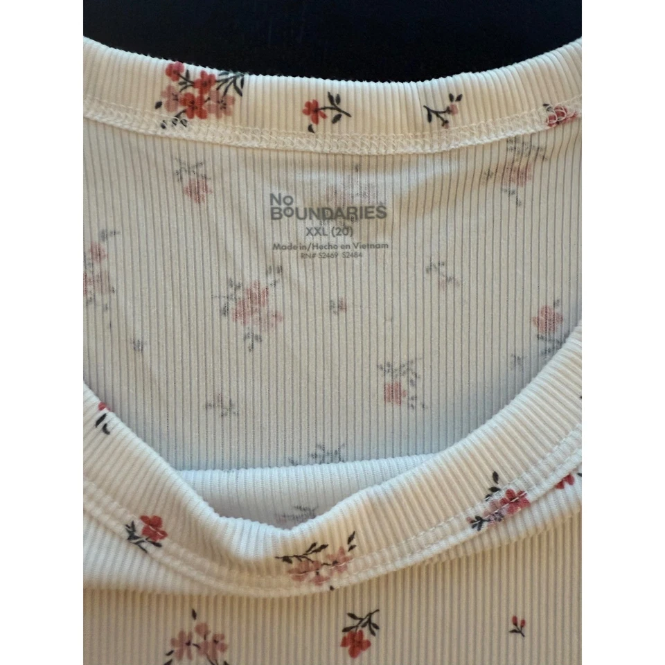 Без границ женщин цветочный тепловой трикотажа футболка размер XXL кремовый длинным рукавом коттедж - Изображение 4 из 4