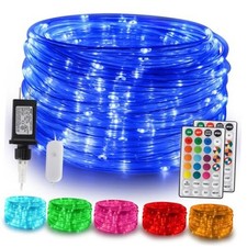 Gvwoxm 50FT 150 LED Rope Lights, 18 Colors with Timer, 5 Modes, 50FT 150Led