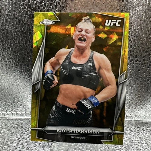 2026 Topps Chrome Sapphire UFC Kayla Harrison Yellow Refractor #/75